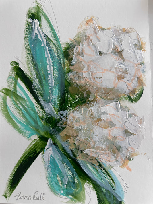 Small hydrangea painting