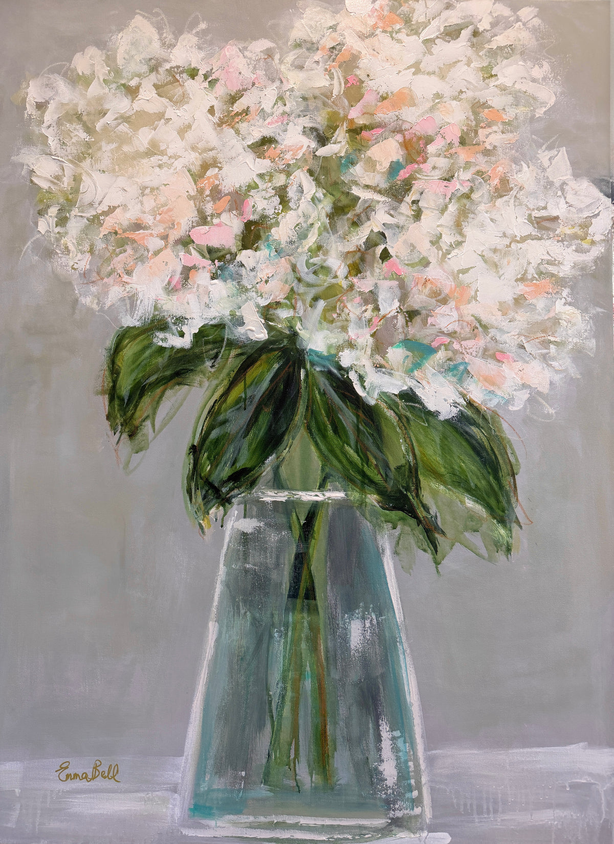 Cream Hydrangea Vase