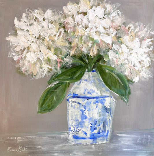 Hydrangeas and Chinoiserie