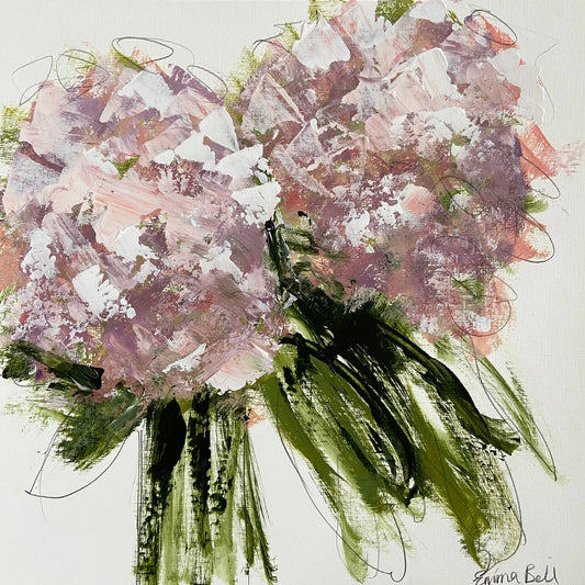 Small hydrangea painting