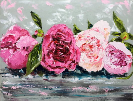 Row of Peonies